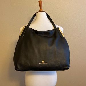 NWT Vince Camuto Black Leather Tina Tote
